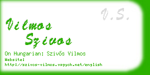 vilmos szivos business card